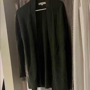 LOFT Women's Dark Green Cardigan